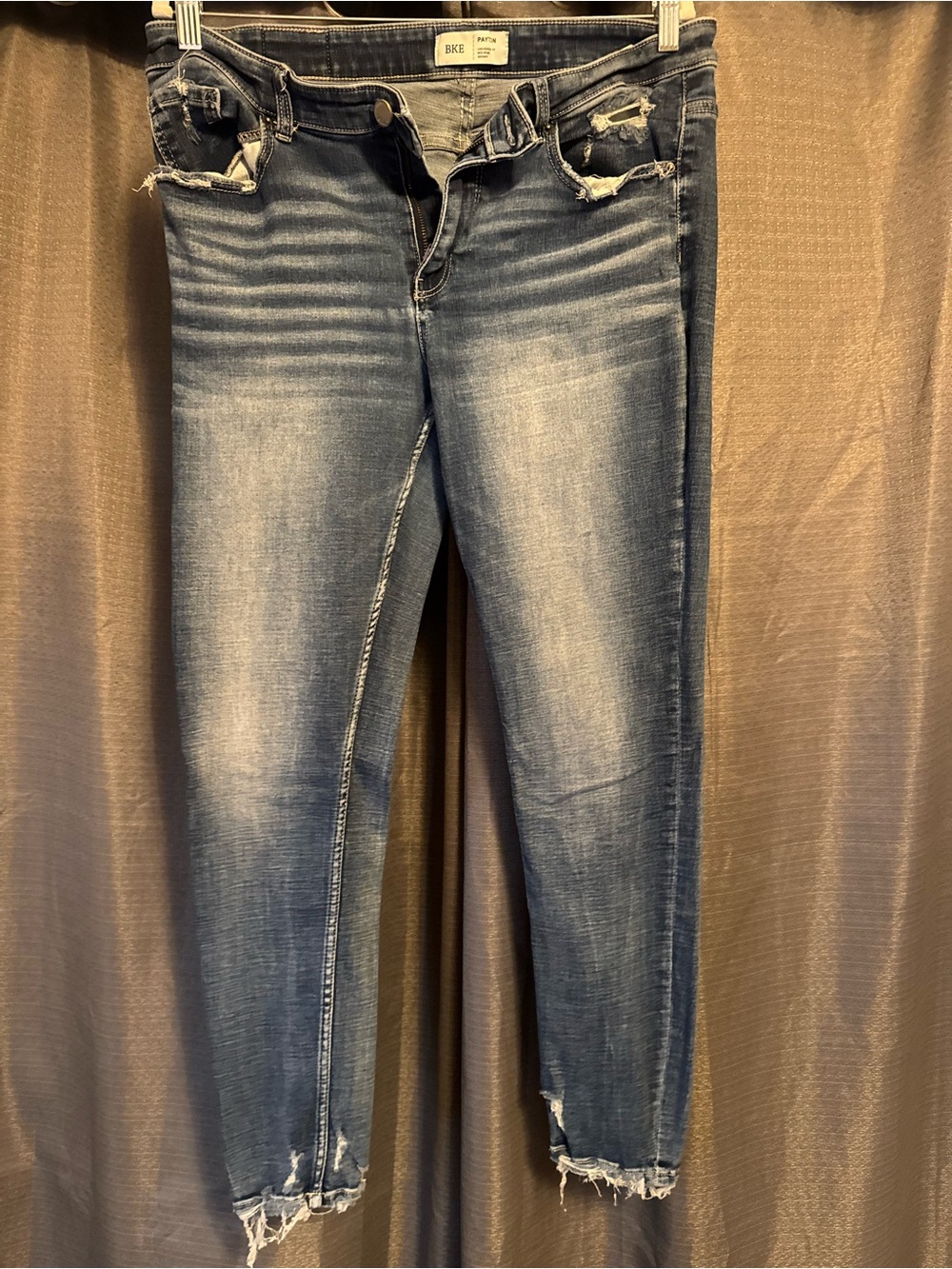 BKE Skinny Distressed Light Blue Wash Jeans